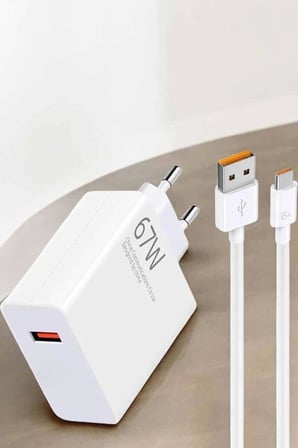 67W Hızlı Şarj Turbo Type-C Uyumlu Şarj Adaptörü Kablosu