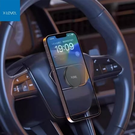 Manyetik Telefon Tutucu, 360° Dönebilir, Araç İçi ve Masa Üstü Montaj, Tüm Akıllı Telefonlarla Uyumlu, Anahtar, PC, Çoklu Kullanım Alanı, Yüksek Güçlü Tutuş, Siyah (6cm - xch2014)