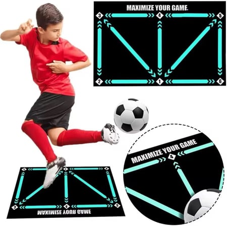 Carpet(3849) Futbol Eğitim Antrenman Kaymaz Taban Çocuk Oyun Halısı Siyah 60 x 90