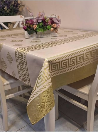 Pvc Muşamba - Desenli Silinebilir Masa Örtüsü (140 x 160)