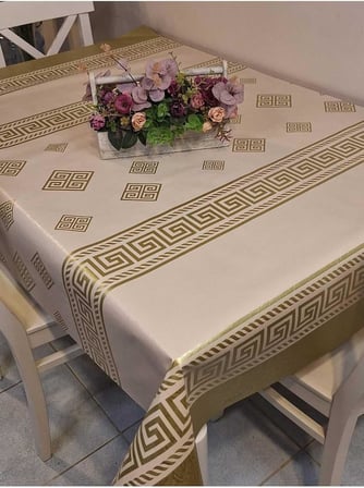 Pvc Muşamba - Desenli Silinebilir Masa Örtüsü (140 x 160)