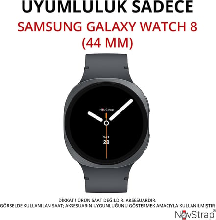 Samsung Galaxy Watch 8 44mm ile Uyumlu Ekran Koruyucu 9H Temperli Cam Kolay Uygulama Aparat