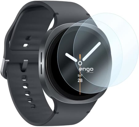 Samsung Galaxy Watch 8 44mm İle Uyumlu Ekran Koruyucu Çizilmeye Dayanıklı Akıllı Saat Koruması, 9H Temperli Kırılmaz Esnek Nano Cam, HD Şeffaf 2 Adet