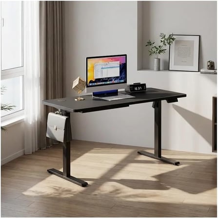 - Yüksekliği Ayarlanabilir Ergonomik Bilgisayar & Çalışma Masası - Tek Motorlu (2 Hafızalı) (Siyah, 120 * 60)
