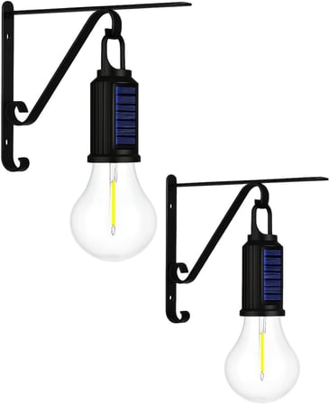 Güneş Enerjili LED Dış Mekan Lamba, Su Geçirmez, Ferforje Askılı, USB Type-C Şarjlı, 3 Modlu, Kapı Önü, Bahçe, Balkon, Garaj ve İşyeri Giriş Aydınlatması, Dekoratif Solar Lamba