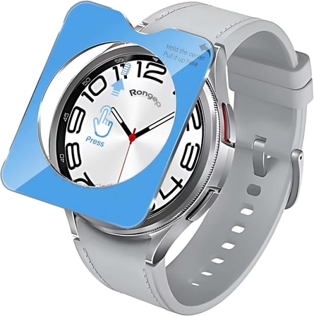Samsung Galaxy Watch 8 40mm için Kolay Uygulama Aparatlı Ekran Koruyucu 9H Sertliğinde Çizilmeye Karşı Koruyan Dokunma Hassasiyetini ve Görüntü Kalitesini Etkilemeyen Galaxy Watch8 Cam Filmi