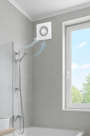 12.5cm Banyo Tuvalet Havalandırma Aspiratör Fanı – Sessiz ve Kompakt Tasarım