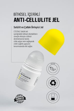 Selülit Karşıtı Roll-On Masaj Jeli – Kafein, Karnitin, Hyaluronik Asit ve Bitkisel Özler – Sıkılaştırıcı & Pürüz Görünümü Azaltıcı Etki – 50 ml