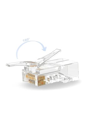 Jak Cat5/cat6 Rj45 Konnektör 100 Lü Paket Cat6 Ez Plug Ethernet Jak Network 8p8c