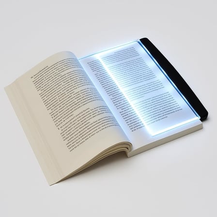 Okuma LED Işıklı Panel – Sayfa Aydınlatma Lambası, Taşınabilir & Pilli, Göz Yormaz, Gece Okuma Işığı (11.5x17 cm)