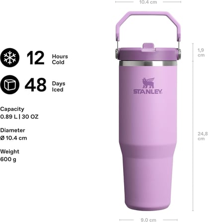 IceFlow Flip Straw Tumbler Pipetli Termos Bardak, 0.89 L