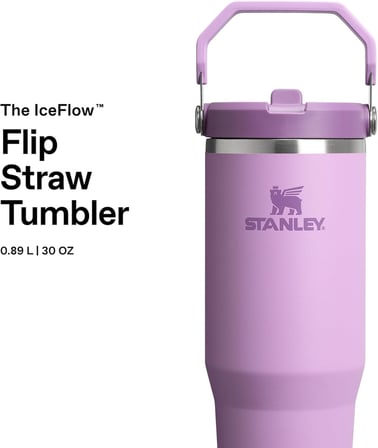 IceFlow Flip Straw Tumbler Pipetli Termos Bardak, 0.89 L