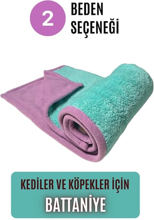 Katlı, Yıkanabilir Kedi ve Köpek Battaniyesi, Evcil Hayvan Örtüsü (Mint, Large)