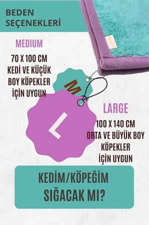 Katlı, Yıkanabilir Kedi ve Köpek Battaniyesi, Evcil Hayvan Örtüsü (Mint, Large)