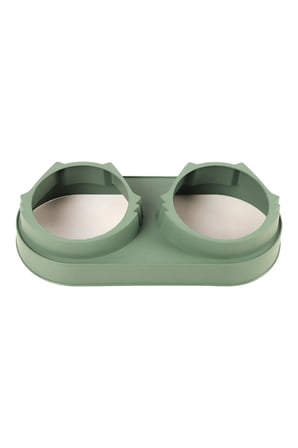 Hazneli Plastik Mama ve Su Kabı – Pembe – Kaymaz Tabanlı, Dayanıklı & Hijyenik – Kedi/Köpek Mama Kabı – Kolay Temizlenebilir (33x17x5 cm)