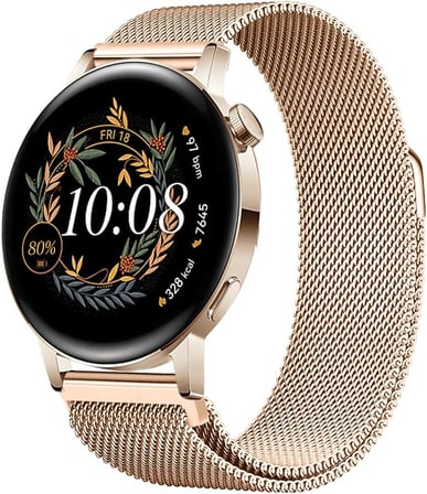 Huawei Watch GT3 42mm GT2 42mm Uyumlu Kordon Manyetik Milanese Loop Metal Kordon