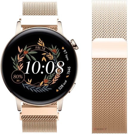 Huawei Watch GT3 42mm GT2 42mm Uyumlu Kordon Manyetik Milanese Loop Metal Kordon