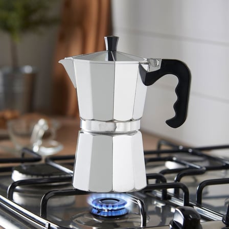 Home Moka Express Espresso Cezvesi – Ocak Üstü Espresso Pişirici, Alüminyum Gövde, Klasik İtalyan Tarzı Kahve Demleme Cezvesi-Expresso Demleyici Cezve (9 Cup)
