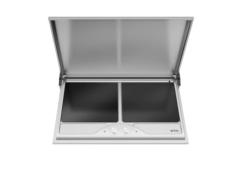 Savor Serisi Düz - Grill Camlı Inox Elektrikli Barbekü