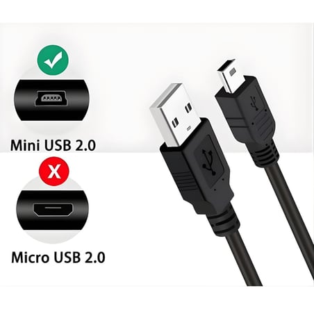 Mini USB to Mini B Data Şarj Kablosu 5 Pin PS3 Oyun Kolu, Fotoğraf Makinesi Data Kablosu