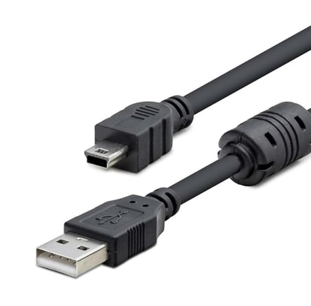 Mini USB to Mini B Data Şarj Kablosu 5 Pin PS3 Oyun Kolu, Fotoğraf Makinesi Data Kablosu
