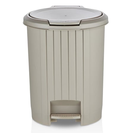 Litre Bas Aç Kapaklı Çöp Kovası - Click Kapak Pedallı Çöp Kovası Banyo Mutfak Çöp Kovası (Antrasit)