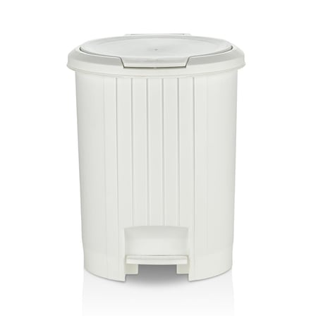 Litre Bas Aç Kapaklı Çöp Kovası - Click Kapak Pedallı Çöp Kovası Banyo Mutfak Çöp Kovası (Antrasit)
