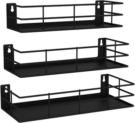 Set Dekoratif Metal Duvar Rafı - Minimalist Tasarım, Dayanıklı ve Şık - 31cm/29cm/27cm