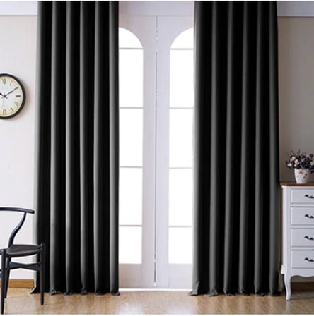 Fon Perde 140x260 cm, 140 x 260, SYAAAH, Siyah