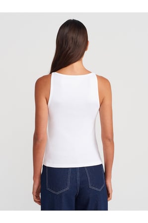 Halter Yaka Kolsuz Kadın Top, Modal Örme Kumaş, Standart Kalıp ve Yazlık Stil
