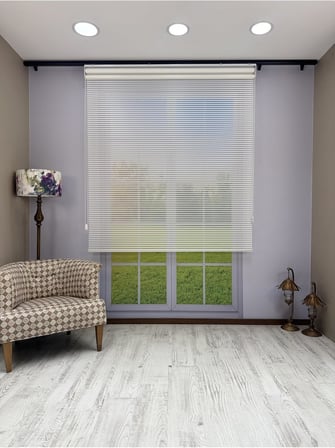 perde LUNA Serisi Beyaz Tül Beyaz Stor Perde Işık Kontrollü, Çift Mekanizmalı, Kolay Montaj 240 x 200