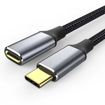 Type-C Uzatma Kablosu Asla Kopmaz Örgü Kablo Mac-book i-Pad Air 4 Telefon Bilgisayar Alüminyum Kasa (300, Santimetre)