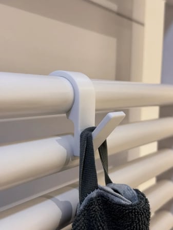 6'lı Set, Duşakabin ve Havlupan Petek için, Banyo Mutfak Kancalı (Siyah)