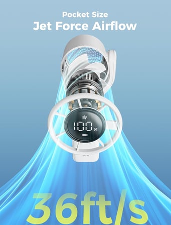 Cep Taşınabilir El Turbo Fan, 5 Dişli Jet Force Hava Akımı