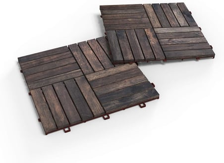 Ahşap Yer Karosu, ESPRESSO 30x30 cm, 10'lu Paket, 0.9 m² Yer Kaplama