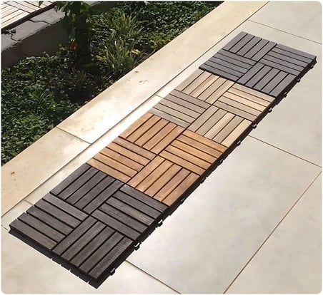 Ahşap Yer Karosu, ESPRESSO 30x30 cm, 10'lu Paket, 0.9 m² Yer Kaplama