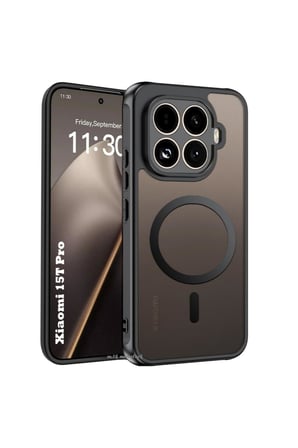 Xiaomi 15T Pro ile uyumlu Mi Kılıf Kamera Çıkıntılı Magsafe ile uyumlu Şarj Destekli Hassas Tuşlu Yumuşak Mat Kapak