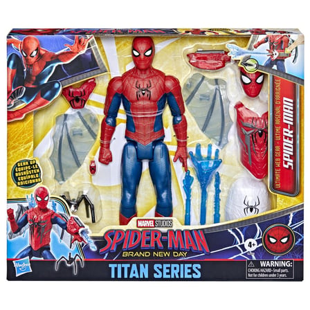Spider-Man: Yepyeni Bir Gün Titan Serisi Eşsiz Ağ Atıcı Aksiyon Figürü, 29,2 cm Süper Kahraman Oyuncakları ve Figürleri, 4 Yaş ve Üzeri