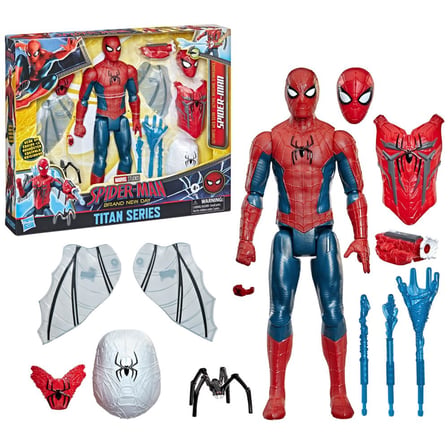 Spider-Man: Yepyeni Bir Gün Titan Serisi Eşsiz Ağ Atıcı Aksiyon Figürü, 29,2 cm Süper Kahraman Oyuncakları ve Figürleri, 4 Yaş ve Üzeri