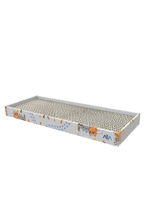 HOME Tırmata Doğal Düz Ondüle Karton Kedi Tırmalaması Kedi Tırmalama Tahtası Kartonu 47X17 Cm Kahverengi