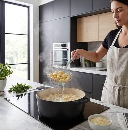 Home Metal Saplı Güçlendirilmiş Gövdeli Tel Kevgir – Paslanmaz Çelik Süzgeç, Derin Süzek, Kızartma ve Haşlama İçin İdeal, Isıya Dayanıklı Mutfak Gereci (15 Cm)