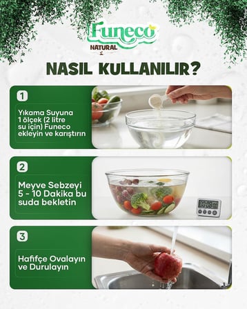 Meyve & Sebze Yıkayıcı 350 g – Bitki ve Mineral Bazlı Doğal Temizleyici Toz – Vegan, Food Grade, 100 Kullanımlık