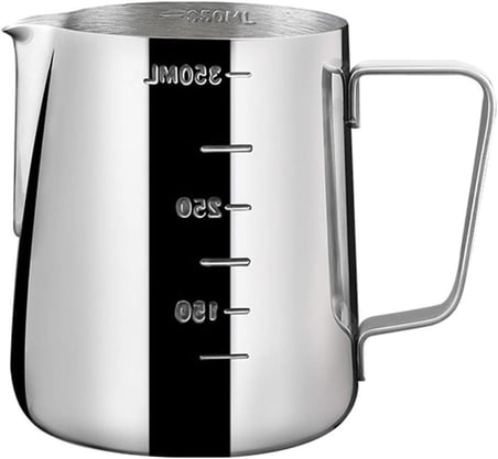 Paslanmaz Çelik Sütlük - Barista Süt Isıtıcı & Köpürtücü | Latte Art Pitcher | Küçük & Büyük Boy Seçenekli, Ocak Üstü Çelik Süt Potu (550 ml)