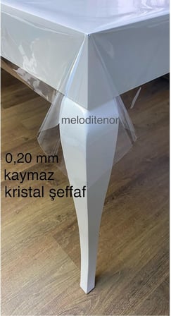 0,20 mm Kalın Masa Örtüsü Koruyucu Silinebilir Sıvı geçirmez Şeffaf 100 x 140