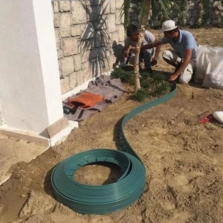 Ayırıcı Esnek Plastik Çim Sınırlayıcı Bordür Taş Toprak Ayıracı 25 METRE YEŞİL