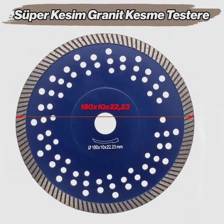 180 mm Elmaslı Yüksek Performans Seramik Mermer Kesme Disk
