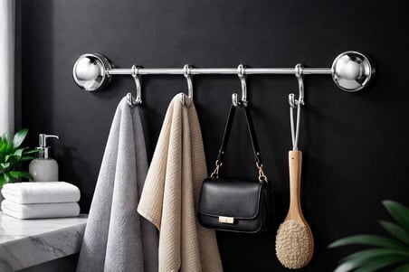 ÇELİK 4'LÜ DUVAR ASKISI, BANYO VE MUTFAK İÇİN HAVLU, BORNOZ VE KIYAFET ASKI APARATI, KROM KAPLAMA, METAL DUVAR MONTAJLI 4 KANCALI ASKILIK, BANYO MUTFAK KORİDOR İÇİN ÇOK AMAÇLI HAVLU VE CEKET