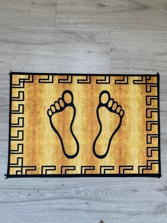 Banyo Ayak Paspası, Sarı, Süngerli, Modern Stil, Ayak Havlusu