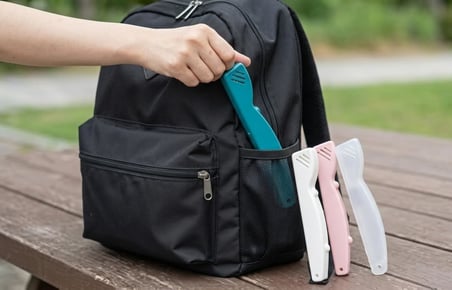 Diş Fırçalık Kabı, Kapaklı Kilitli – Seyahat Tipi Koruyucu Diş Fırçası Kutusu – Hijyenik ve Taşınabilir Tasarım (2'li Pembe)