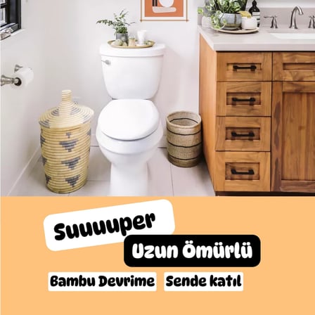 Bambu "Extra Uzun Rulo" 16 Tuvalet Kağıdı NAKED Doğal Bej